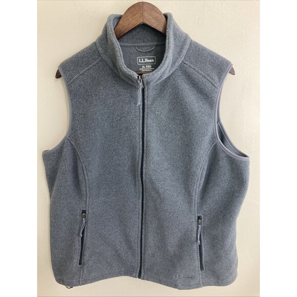 L.L. Bean Jackets & Blazers - LL Bean Vest Women XL Gray Fleece Jacket Coat Performance Full Zip Polartec